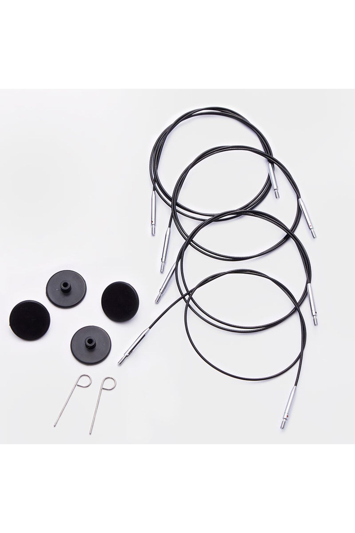 Değiştirilebilir Misina Şiş Kablosu 60-80-100 Cm 3lü Set siyah