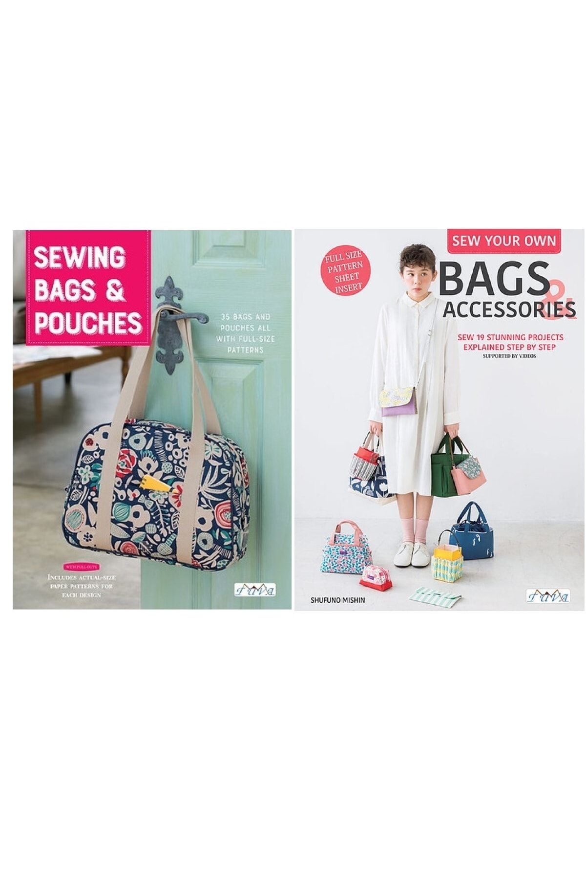 Sewing Bags & Pouches / Sew Your Own Bags & Accessories 2'li Çanta Dikiş Kitabı Seti (ENGLİSH)